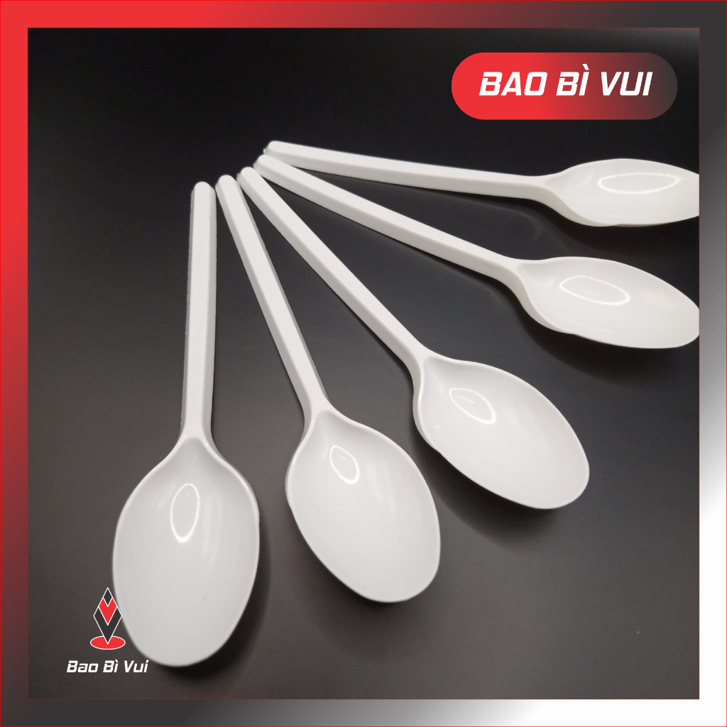 [ SỈ ] Thùng 5000 cái muỗng nhựa 15cm cao cấp - BAO BÌ VUI