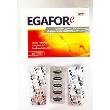 Viên uống EGAFORe - giúp tăng cường chức năng gan, hỗ trợ giảm các triệu chứng do suy giảm chức năng gan
