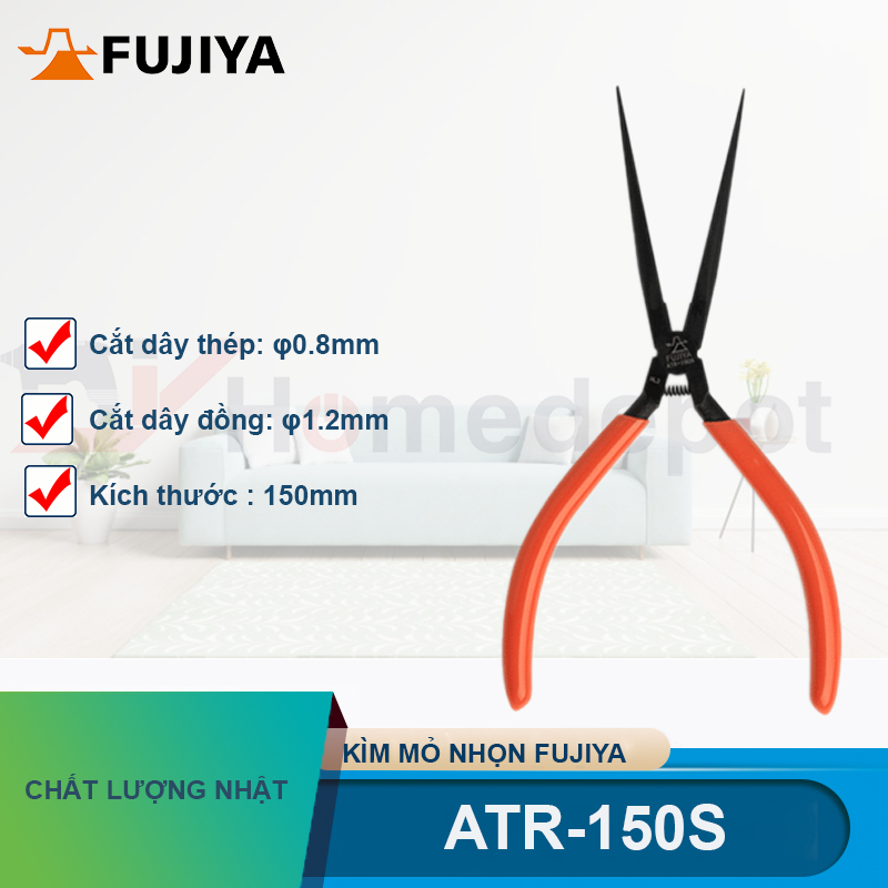 Kìm nhọn kỹ thuật mini Fujiya ATR-150S 6''(150mm)
