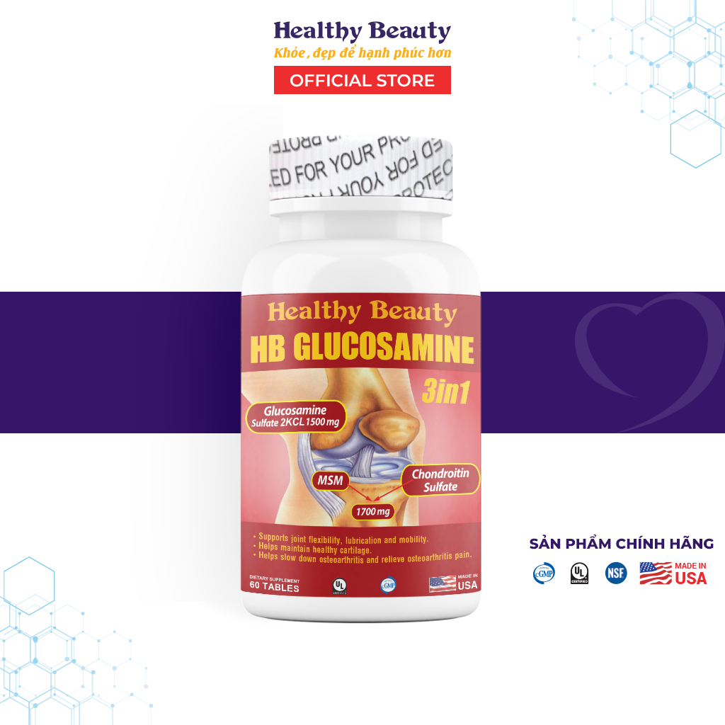 Ảnh Viên uống HB Glucosamine 3 in 1 60 viên - 200 viên 2