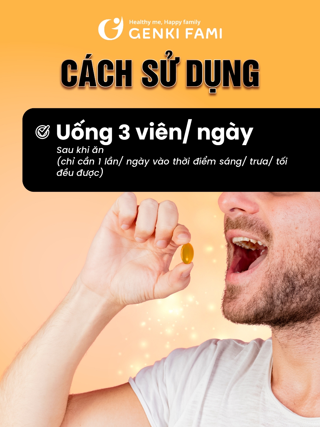 Ảnh Viên Uống chiết Xuất Hàu Biển, Nhân Sâm, Kẽm, Baba, Bổ Thận, Tăng Cường Sinh Lý Nam Supo Maca Genki Fami Nhật Bản 3
