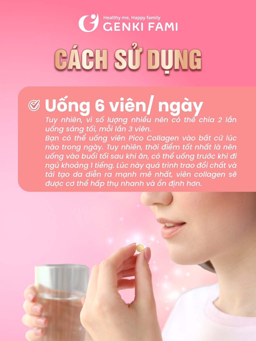 Ảnh Collagen Nhật Bản Giúp Đẹp Da, Ngăn Ngừa Lão Hóa Sạm Nám Hỗ Trợ Tóc Nhanh Mọc Chắc Khỏe, Cân Bằng Nội Tiết Nữ Genki Fami 3
