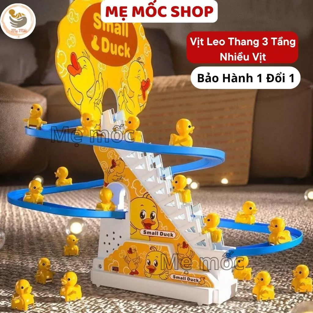 Đồ Chơi Cầu Trượt Vịt Vàng Leo Thang Phát Nhạc Cực Vui Tai Cho Bé Yêu Kèm Đèn Nháy Đẹp Mắt Shop Mẹ M