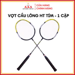Vợt cầu lông HT Tím cặp + TẶNG TÚI ĐỰNG VỢT - 100% Thép Mạ Crom, Sơn Tím Cực Đẹp, Lưới 9kg, 68 x 22 cm – Giá tốt — ảnh 1