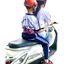 ĐAI AN TOÀN ĐI XE MÁY CHO BÉ , ĐAI HOẠT HÌNH CHỐNG THẤM , AN TOÀN
