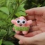 Móc khoá Patrick Start sao biển mini bằng len handmade, thích hợp làm quà tặng trang trí đáng yêu