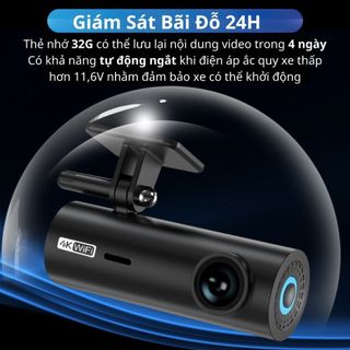 Camera Hành Trình Ô Tô 4K KAW, Cam Rộng, Siêu Nét, Kiểm Soát Và Theo Dõi Dễ Dàng Qua App