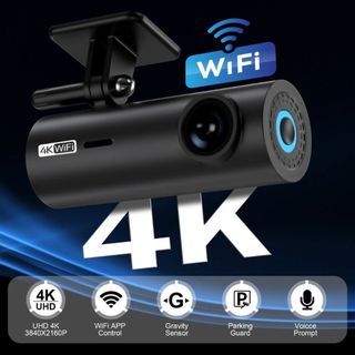 Camera Hành Trình Ô Tô 4K KAW, Cam Rộng, Siêu Nét, Kiểm Soát Và Theo Dõi Dễ Dàng Qua App