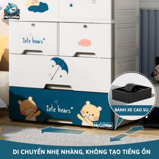 [Tặng móc treo] Tủ Nhựa Cho Bé PAKEY Có Ngăn Treo, Tủ Quần Áo Trẻ Em Nhiều Tầng Có Bánh Xe Tiện Lợi, Mới Nhất 2026