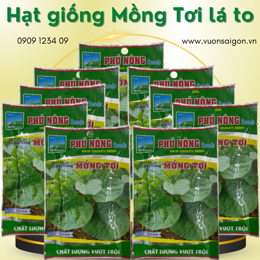 Hạt giống Mồng Tơi lá to Phú Nông 5