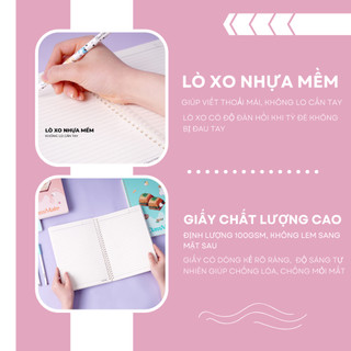 Sổ Lò Xo A5 Kẻ Caro CLASSMATE MACARONS 150 Trang- 100gsm, Thiết Kế Lò Xo Mềm Không Cấn Tay, Bìa Màu Pastel 15-030A5
