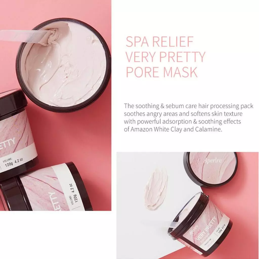 Aperire Spa Relief Pore Mask l&agrave; mặt nạ đất s&eacute;t đến từ H&agrave;n Quốc, gi&uacute;p l&agrave;m sạch s&acirc;u lỗ ch&acirc;n l&ocirc;ng, kiểm so&aacute;t dầu thừa v&agrave; l&agrave;m dịu l&agrave;n da. Với kết cấu đất s&eacute;t mịn, sản phẩm hỗ trợ loại bỏ tế b&agrave;o chết, mụn đầu đen v&agrave; b&atilde; nhờn, đồng thời gi&uacute;p da th&ocirc;ng tho&aacute;ng v&agrave; mịn m&agrave;ng hơn.