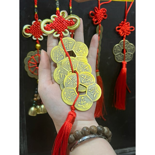 Đồng Hoa Mai Kim Tiền Kết Dây Vật Phẩm Phong Thuỷ