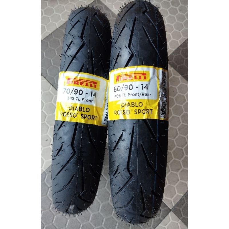 VỎ PIRELLI ROSSO 70/90-14 & 80/90-14 (Hàng new 2024 ) | Shopee Việt Nam