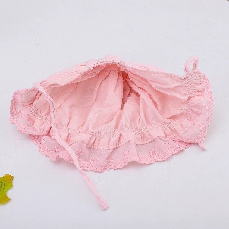 Nón mũ sơ sinh,Mũ tiểu thư chất muslin thoàng mát thấm hút tốt cho bé gái mesocshop
