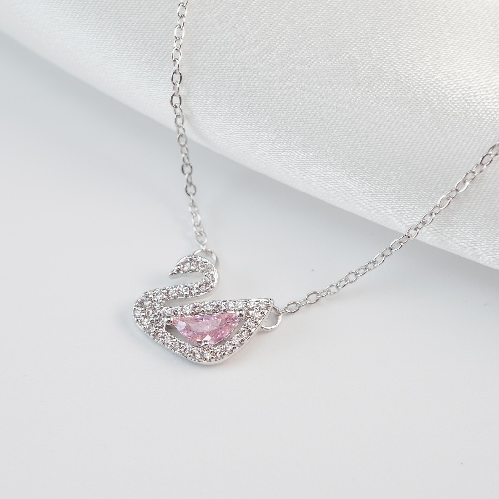 Ảnh Dây chuyền thiên nga LAMY Crystal Swan Necklace Silver 6042 3