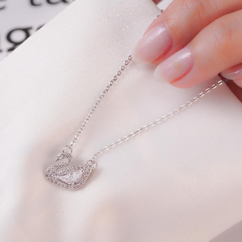 Dây chuyền thiên nga LAMY Crystal Swan Necklace Silver 6042