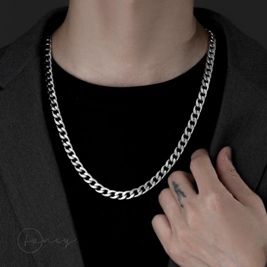 Dây chuyền titan bản lật không gỉ cá tính dành cho nam vòng cổ nam thời trang | fancy .