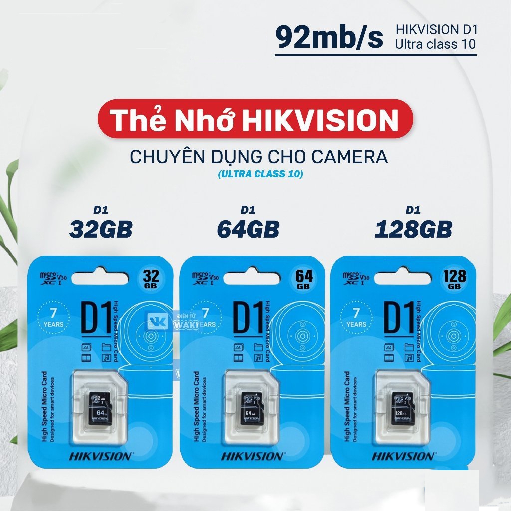 Thẻ Nhớ Micro SD HIKVISION 128GB HIKVISION Chuyên Ghi Hình Cho Camera