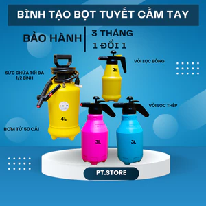 BÌNH TẠO BỌT TUYẾT CẦM TAY - ĐÃ GẮN SẴN VÒI TẠO BỌT