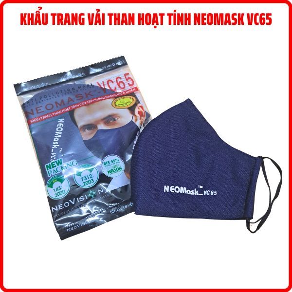 Khẩu trang than hoạt tính NEOMASK VC65 ĐEO TAI CHỐNG BỤI | Shopee Việt Nam