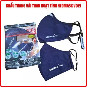 Khẩu trang than hoạt tính Neovision Neomask VC65 kháng khuẩn, chống bụi mịn - tặng miếng lọc