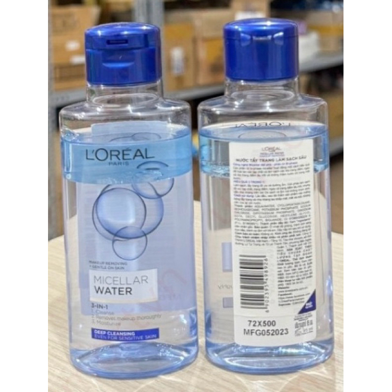 Nước Tẩy Trang L'Oreal Paris Cho Mọi Loại Da 3-in-1 Loreal Micellar Water 95ml
