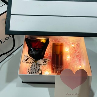 (SWL) Combo hộp túi quà kèm phụ kiện và son bộ 3 xinh xắn, quà tặng valentine, sinh nhật ý nghĩa