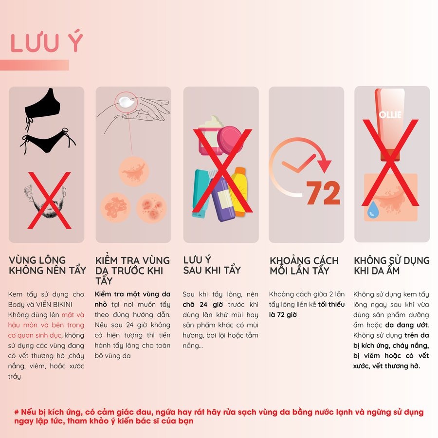 Ảnh Kem tẩy lông OLLIE , tẩy lông vùng cô bé, nách, tay, chân, triệt lông an toàn không đau rát 50ml 3