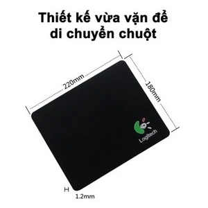 Tấm lót chuột siêu mịn Logitech SIBORE kích thước 22 x 18 cm, hoàn hảo cho công việc!