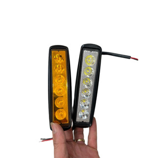 Đèn led tăng sáng ô tô, Đèn led 1 hàng 6 bóng Runlai 2 màu trắng, vàng.