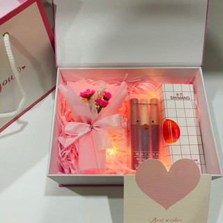 (Just) Combo hộp túi quà kèm phụ kiện và son bộ 3 xinh xắn, quà tặng valentine, sinh nhật ý nghĩa