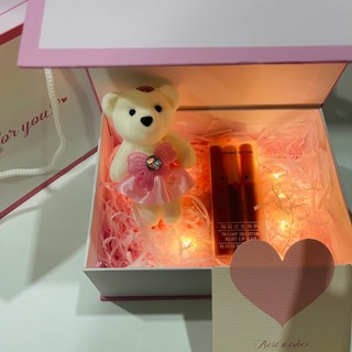 (Just) Combo hộp túi quà kèm phụ kiện và son bộ 3 xinh xắn, quà tặng valentine, sinh nhật ý nghĩa