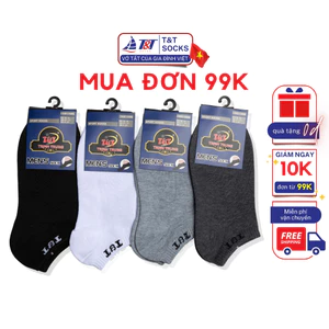 Vớ Tất Nam Cổ Ngắn T&T SOCKS Basic Nhiều Màu Thoáng Khí Êm Ái Khử Mùi - NAM9014