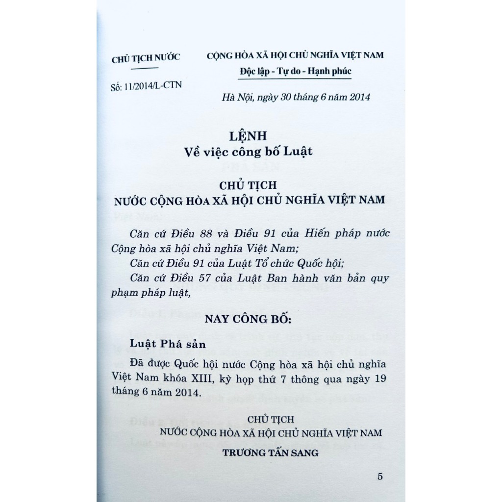 Ảnh Sách - Luật Phá Sản (Hiện Hành) 2