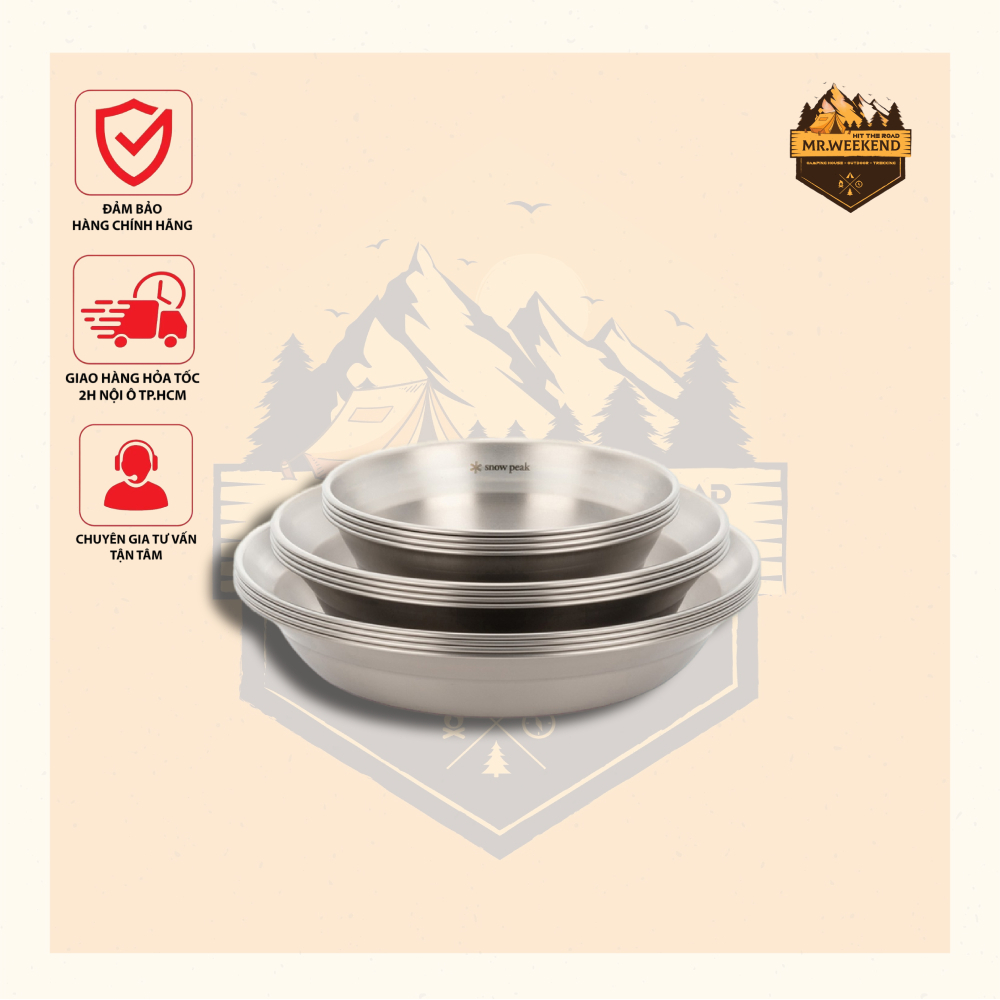 Bộ Chén Đĩa Snowpeak Tableware Set L Family TW021FK Chính Hãng