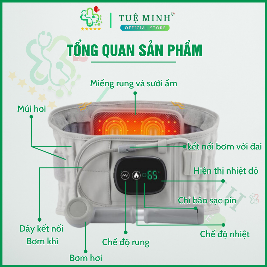 Product image Đai lưng cột sống thoát vị đĩa đệm cao cấp HAILI CARE Z5 [BẢO HÀNH 24 THÁNG] 3