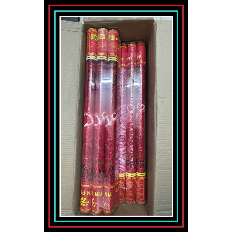 PHÁO PHỤT KIM TUYẾN HOA HỒNG, 1 LỐC 6 CÂY, TÍN PHÁT - VPP QUỐC HUY.
