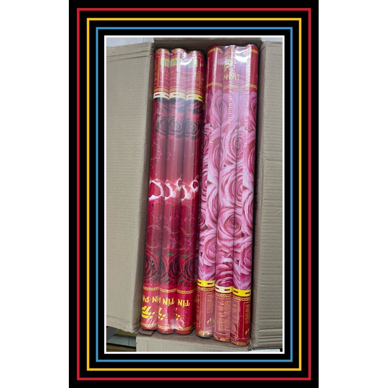 PHÁO PHỤT KIM TUYẾN HOA HỒNG, 1 LỐC 6 CÂY, TÍN PHÁT - VPP QUỐC HUY.