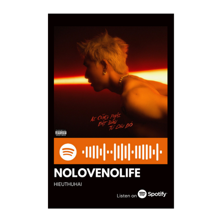 [Vui lòng đặt từ 2c]Thẻ Spotify ca sĩ Hiếu Thứ Hai (có thể quét được mã)