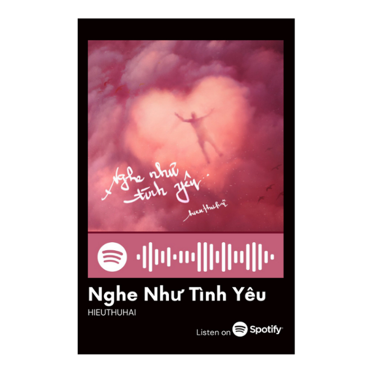 [Vui lòng đặt từ 2c]Thẻ Spotify ca sĩ Hiếu Thứ Hai (có thể quét được mã)