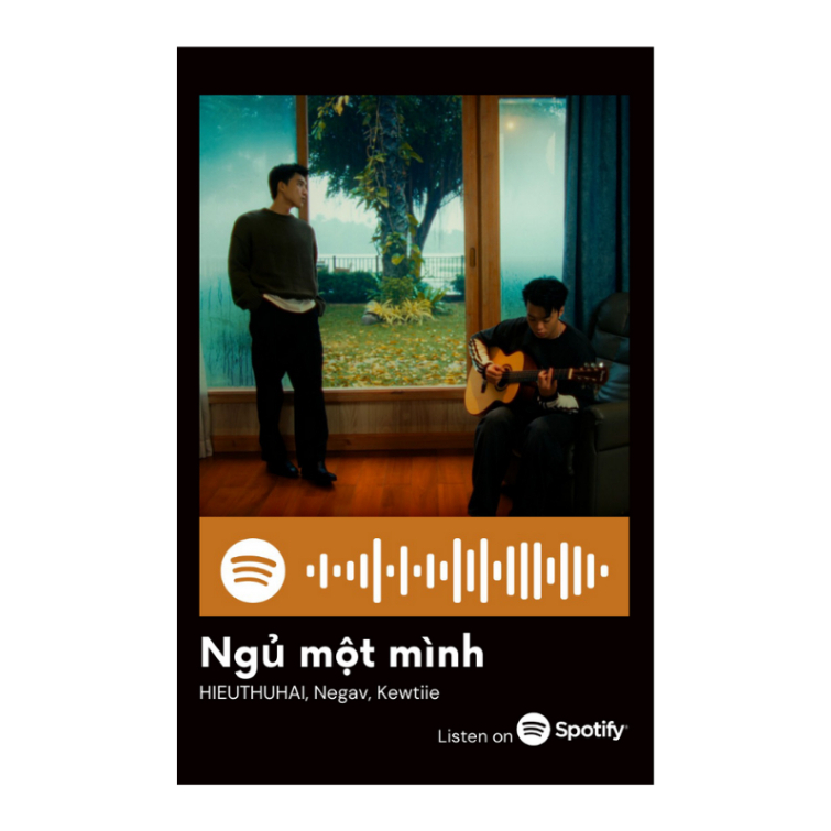 [Vui lòng đặt từ 2c]Thẻ Spotify ca sĩ Hiếu Thứ Hai (có thể quét được mã)