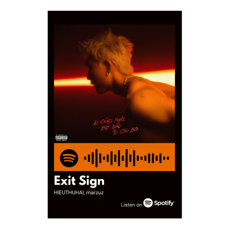 [Vui lòng đặt từ 2c]Thẻ Spotify ca sĩ Hiếu Thứ Hai (có thể quét được mã)