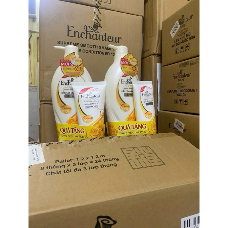 Dầu gội dưỡng tóc siêu mượt Enchanteur Deluxe Charming 650g
