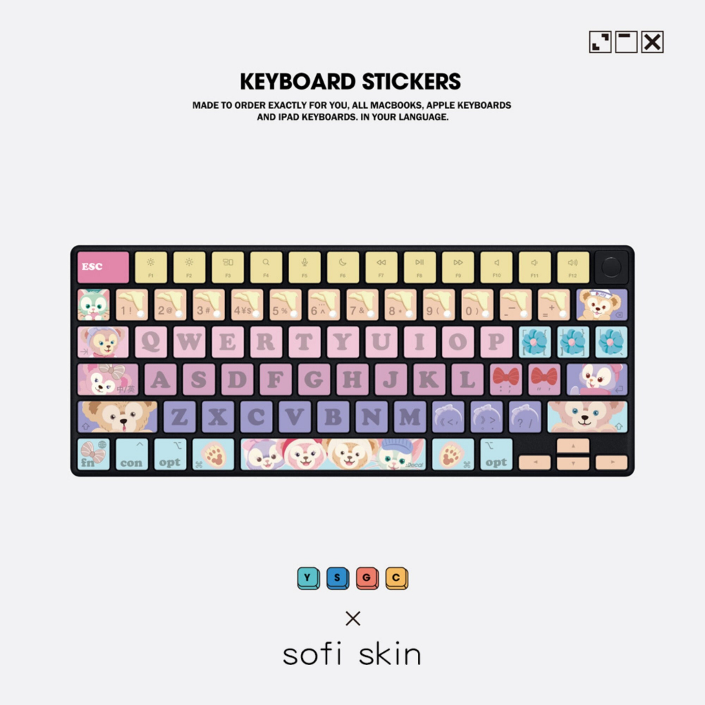 Miếng Dán Trang Trí Bàn Phím Laptop Macbook - Bản Khỉ Con Ngộ Nghĩnh ...