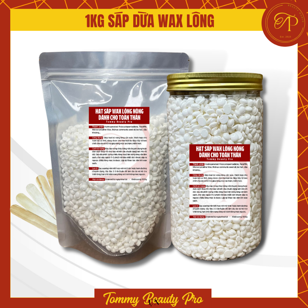 [1kg] Sáp Wax Lông Nóng Dừa Cao Cấp Siêu Bám Lông, Sáp Wax Nóng Hard ...