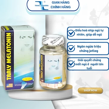 Viên uống Traly Melatonin điều hoà nhịp ngủ tự nhiên của cơ thể giúp dễ ngủ Dược Phẩm Trang Ly Pharma