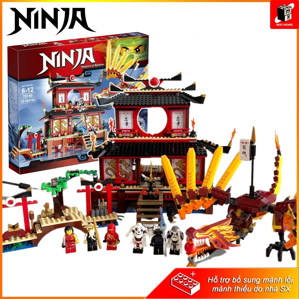 [Tách Set] Đồ chơi lắp ráp Ninjago season 1 Fire Temple đền rồng lửa ...