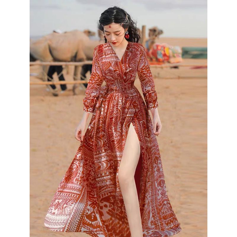 Đầm Bohemian Du Lịch Thời Trang Nữ Đi Biển Đi Phượt Năm 2024 Kèm ảnh thật chụp tại shop