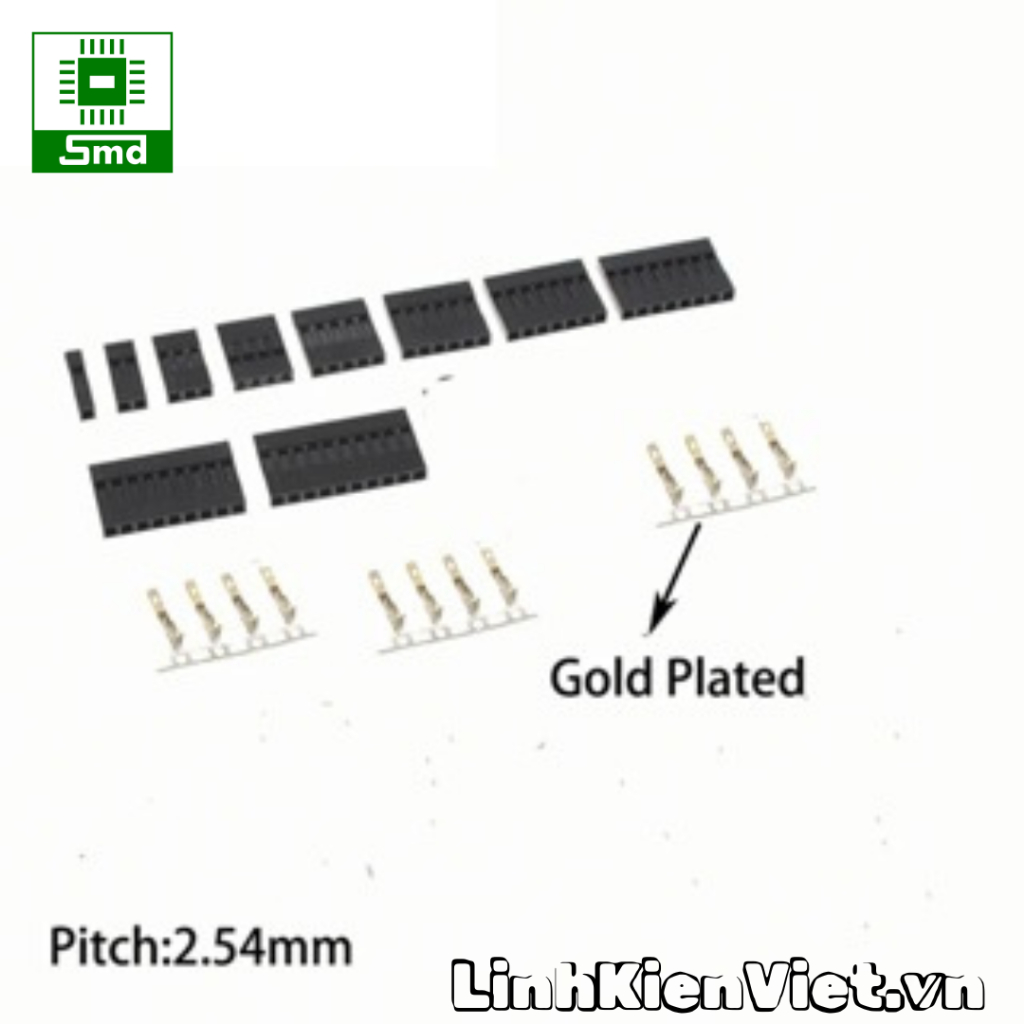 Set 10c - Đầu Nối dupont chân pin 2.54 cắm bo test đực cái, jump cắm ...